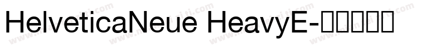HelveticaNeue HeavyE字体转换